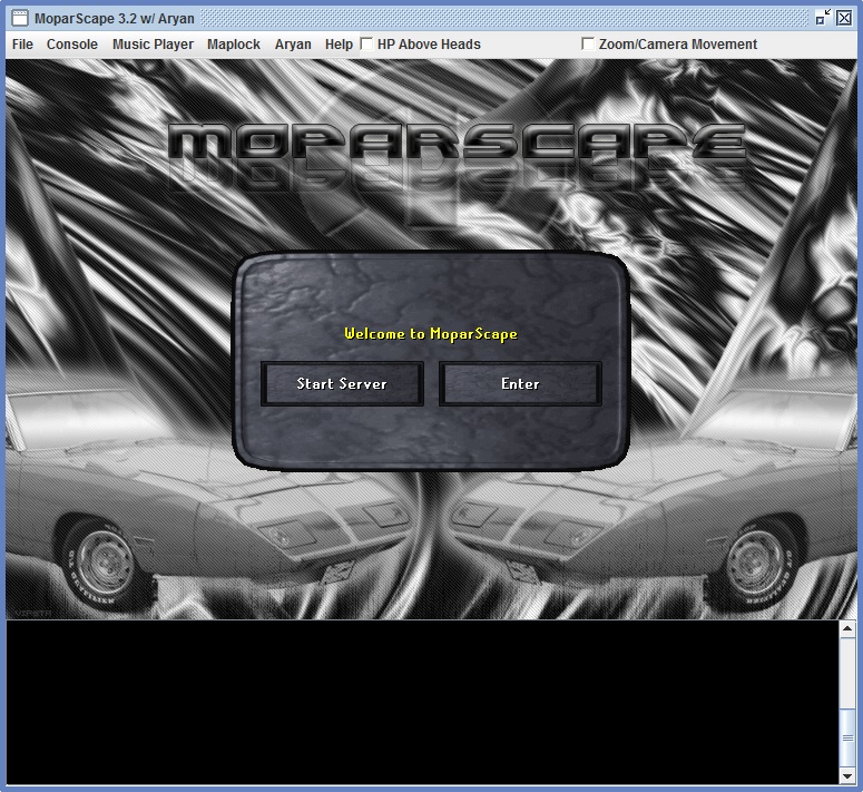 The login screen of MoparScape