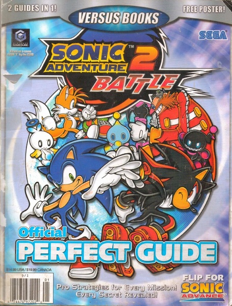 The cover for the Sonic Adventure 2: Battle guide